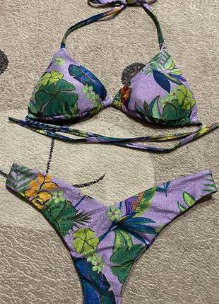 Купальник жіночий роздільний calzedonia з квітковим принтом