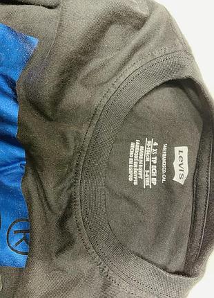 Дитяча чорна футболка levi's 3