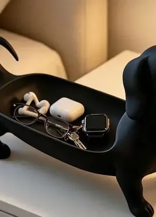 Подставка-органайзер такса (3d печать) / органайзер для мелочей и airpods