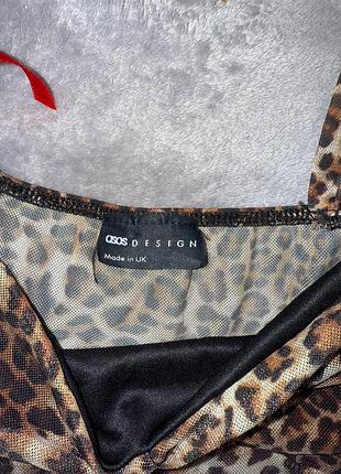 Майка сітка леопардовий принт asos design 3