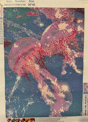 Картина алмазна мозаїка медузи 30x40 см