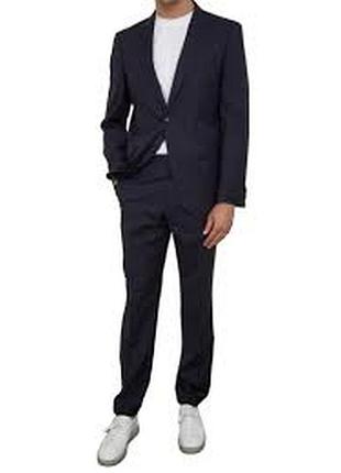 Бомбезный синий шерстяной мужской костюм /31/40/ brend massimo dutti