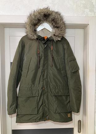 Зимова чоловіча парка куртка jack & jones jorlatte parka хакі оригінал
