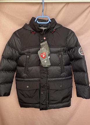 Пуховик дитячий зимовий на хлопчика 8 років натуральний пух