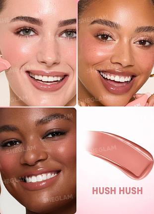 Жидкие матовые румяна для лица sheglam squeeze &amp; dot matte blush paint - 103 hush hush (6281-103) 3
