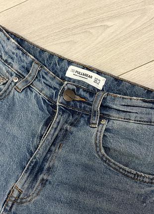 Жіночі джинси pull & bear прямого крою, блакитні 3