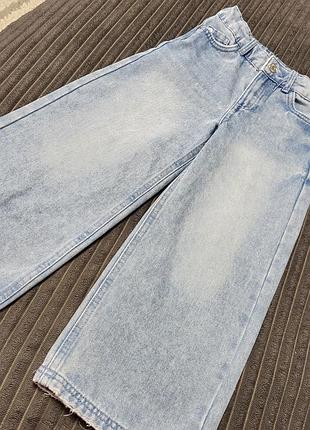 Джинси для дівчинки wide leg блакитні