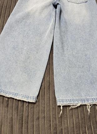 Джинси для дівчинки wide leg блакитні 4