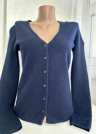 Темно синій кашеміровий  кардиган just cashmere