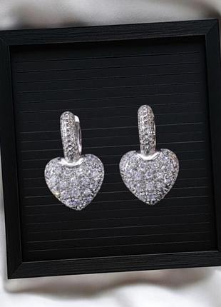 Шикарні сережки з цирконієм 3