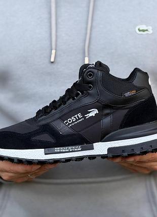Чоловічі зимові кросівки lacoste elite active 1653 чорні