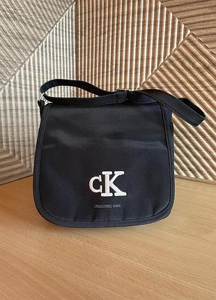 Чорна текстильна сумка  ck.