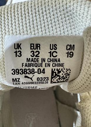 Кросівки для дівчинки puma білі з рожевим 4