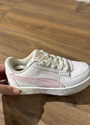 Кросівки для дівчинки puma білі з рожевим 5