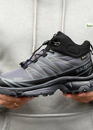 Мужские зимние кроссовки salomon xt-6 1661 серые