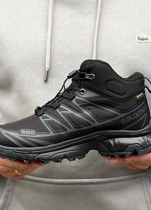 Мужские зимние кроссовки salomon xt-6 1662 черные