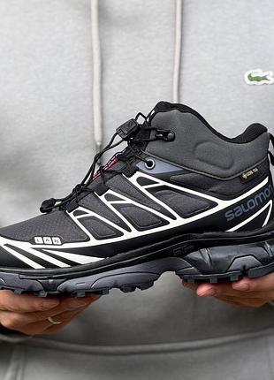 Мужские зимние кроссовки salomon xt-6 1663 черные