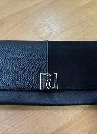 Чорний жіночий клатч від відомого британського бренду river island