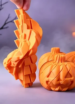 Тыква-антистресс подвижный pumpkin fidget (3d печать) / хелловинская шарнирная игрушка