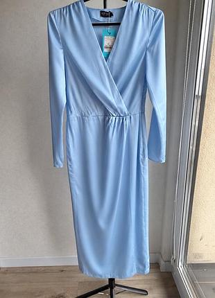 Блакитна сукня міді musthave розмір s, 36