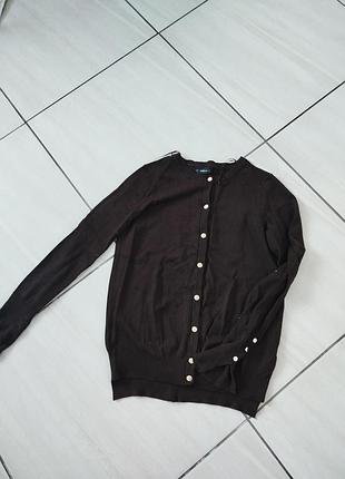 Тоненький из овкозы кардиган трендовый цвет шоколадный zara