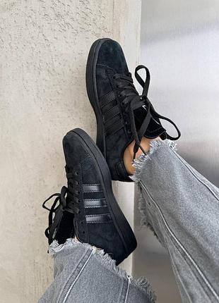 Кросівки adidas campus full black 3