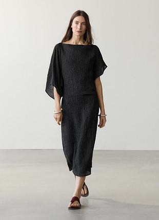 Льняное платье massimo dutti