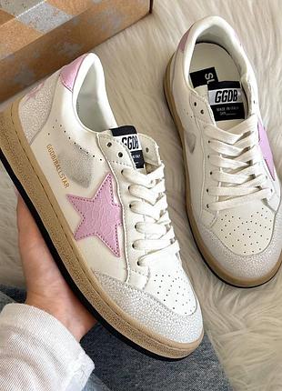 Golden goose white ballstar pink 2