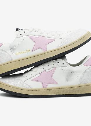Golden goose white ballstar pink 5
