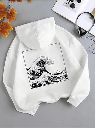 Худи с рисунком на спине shein