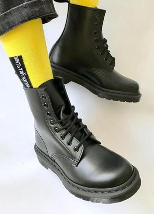 Оригинал ботинки dr. martens 1460 mono black smooth нарешті dr.martens original в україні!2 фото