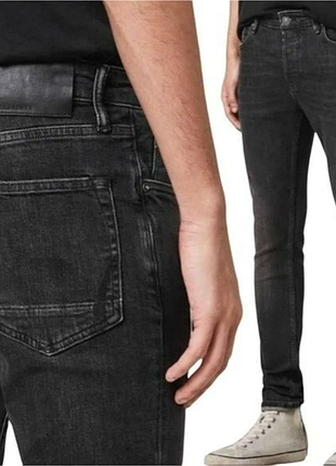 Джинси all saints w32 l32 cigarette button-fly skinny jeans black men's
