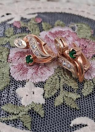 Золотые серьги 585 4