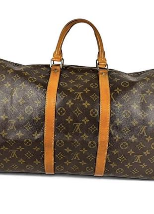 Сумка унісекс louis vuitton keepall вінтажна коричнева, 60 см