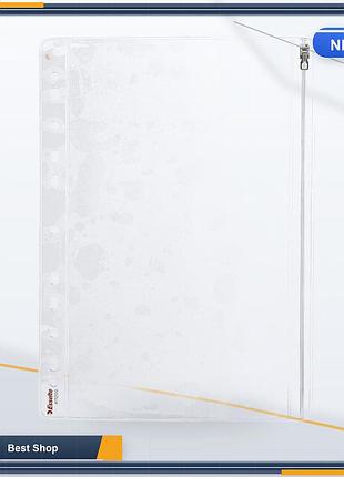 Папка-зип-локер esselte 411200 a4 (29.7 x 21 см), прозрачный pvc, с молнией и перфорацией, 5 штук