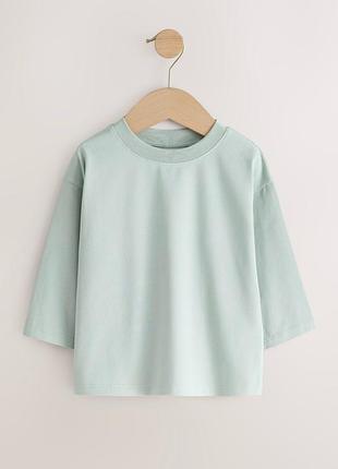 🎀 мятный базовый лонгслив для девочки | next