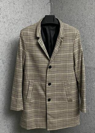 Чоловіче клітчате пальто від бренду h&m