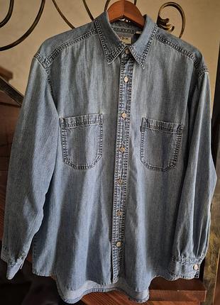 Сорочка чоловіча джинсова levi's синя