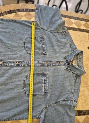 Сорочка чоловіча джинсова levi's синя 3