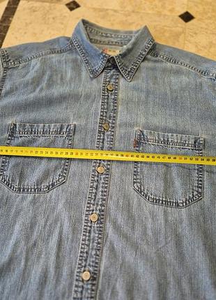 Сорочка чоловіча джинсова levi's синя 6
