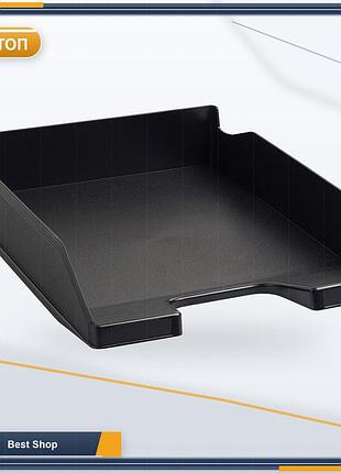 Лоток для паперів підставка для документів exacompta combo midi eco 113014d формат a4 пластиковий чорний, штабелюваний