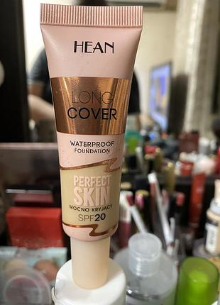 Тональний крем hean long cover perfect skin waterproof foundation spf20
