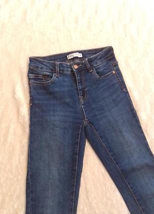 Джинсы синие скинни zara 2