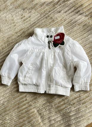 Вітровка для дівчинки trnbaby біла, 6-9 місяців (60-66 см)