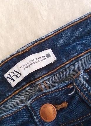 Джинсы синие скинни zara 4