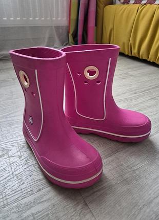 Сапоги резиновые дождевые детские crocs c 12-13 размер, eu 29-31