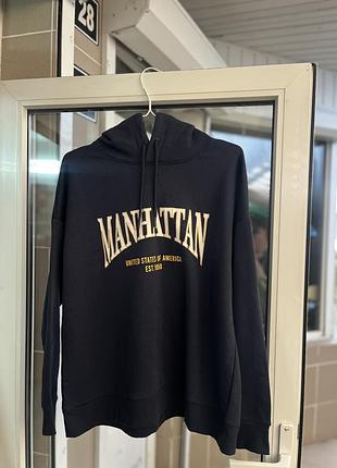 Худі жіноче manhattan синє з написом