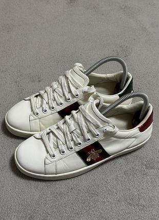 Gucci ace 38р 24см кеди шкіряні оригінал