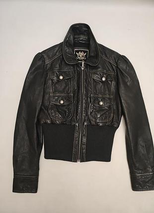 Шкіряна куртка river island 4