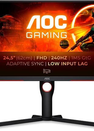 Монитор 24.5" aoc 25g3zm/bk full hd 240hz va 0.5ms freesync